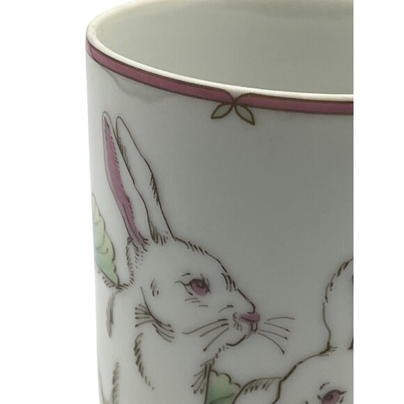 Vintage Fitz & Floyd Variations Bunny Rabbits Carrots Easter Coffee Tea Cup READ - Picture 9 of 13